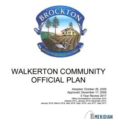 Walkerton Official Plan Cover